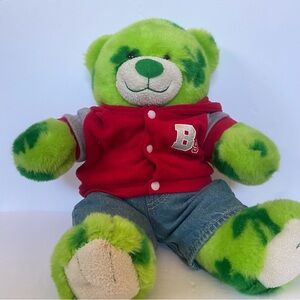 Build a Bear Plush Green Teddy Toy 14" Stuffed Animal Shamrock Clover St Patrick